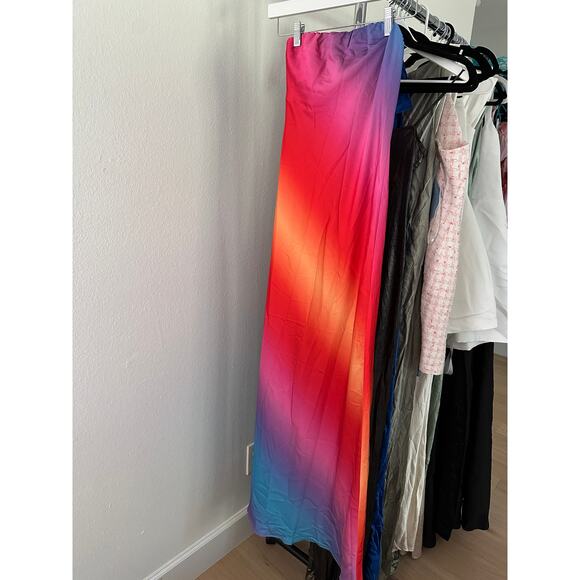 Show Me Your Mumu Taylor Tube Maxi Dress in Sunset Ombre New - Picture 6 of 8